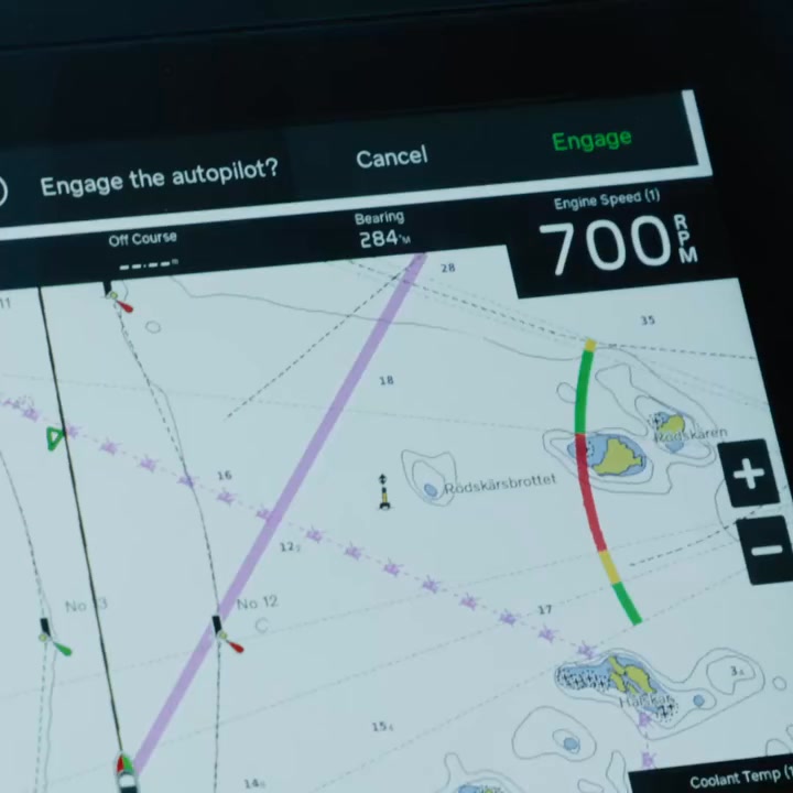 Facebook preview image for a Volvo Penta autopilot post