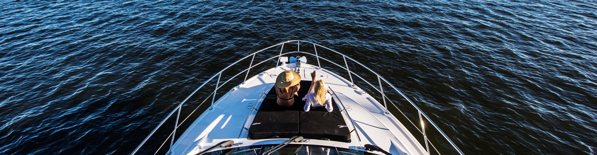 A yacht underway on the Chesapeake Bay